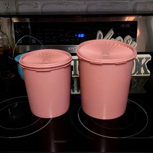 Vintage Mauve Tupperware canisters